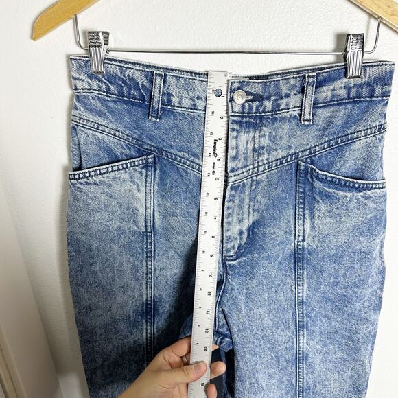 Zara Women's Jeans Seam Yoke Tapered Leg sz 4 - Picture 8 of 9